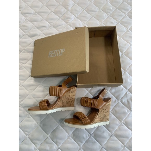 PiePieBuy 7 1/2Platform Wedge Sandals Open Toe Elastic Ankle Strap Dress Sandals - Picture 2 of 13